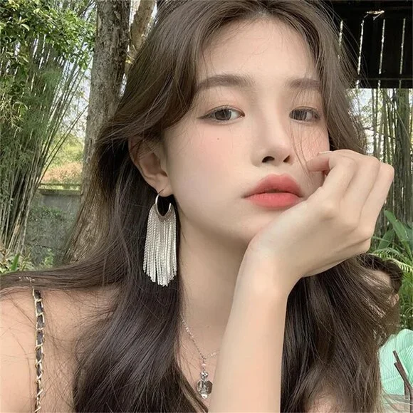 Boho Linear Tassel Drop Dangling Earrings For Women,Long Formal Country Bohemian - Picture 4 of 7